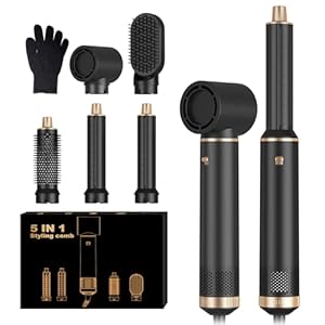 Haarstyler 5 in 1, 1000w Hairstyler Airstyler Haarstyling Geräte, Rundbürstenföhn Ionen Air Lockenstab, für Haar Volumen, Trocknen, Glätten, Keine Hitzeschäden Hair Dryer Brush Set