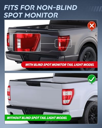 Image of Nilight Taillight Assembly for 2021 2022 2023 Ford F150 XL Passenger Side