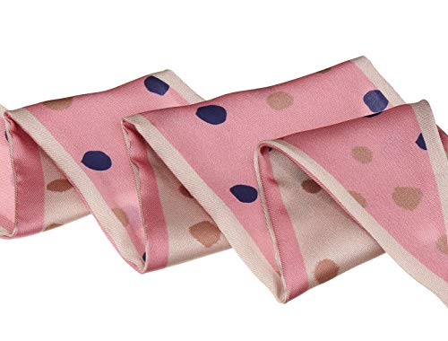 Allegra K Women Polka Dot Print Small Skinny Scarf Sharp Neck Scarves Double-Sided Long Neckerchief4