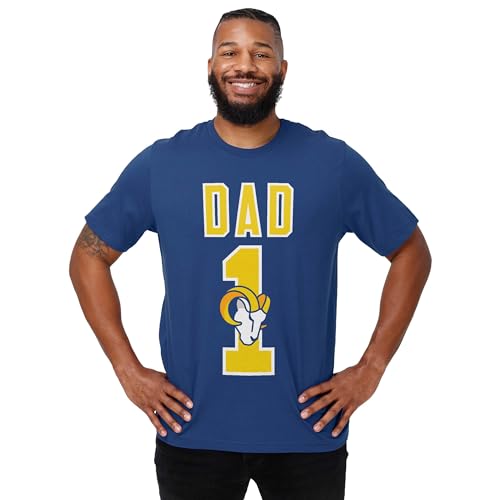 Image of FOCO NFL Mens NFL Team Logo Tee Shirt #1 Dad T-Shirt