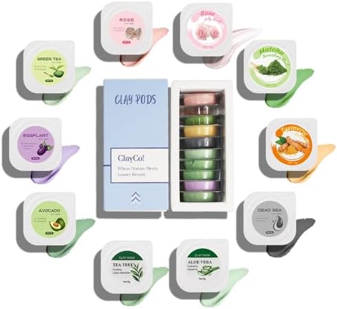Amazon.com : ClayCo! 10 Piece Clay Mask Variety Kit for Men & Women ...