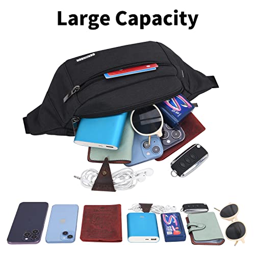 Bauchtasche Gürteltasche mit Einem 30 cm Verlängerten Gürtel Damen und Herren Bauchtasche Geeignet für Reise Sport Running und Alle Outdoor Aktivitäten Hüfttasche Damen Herren Sport