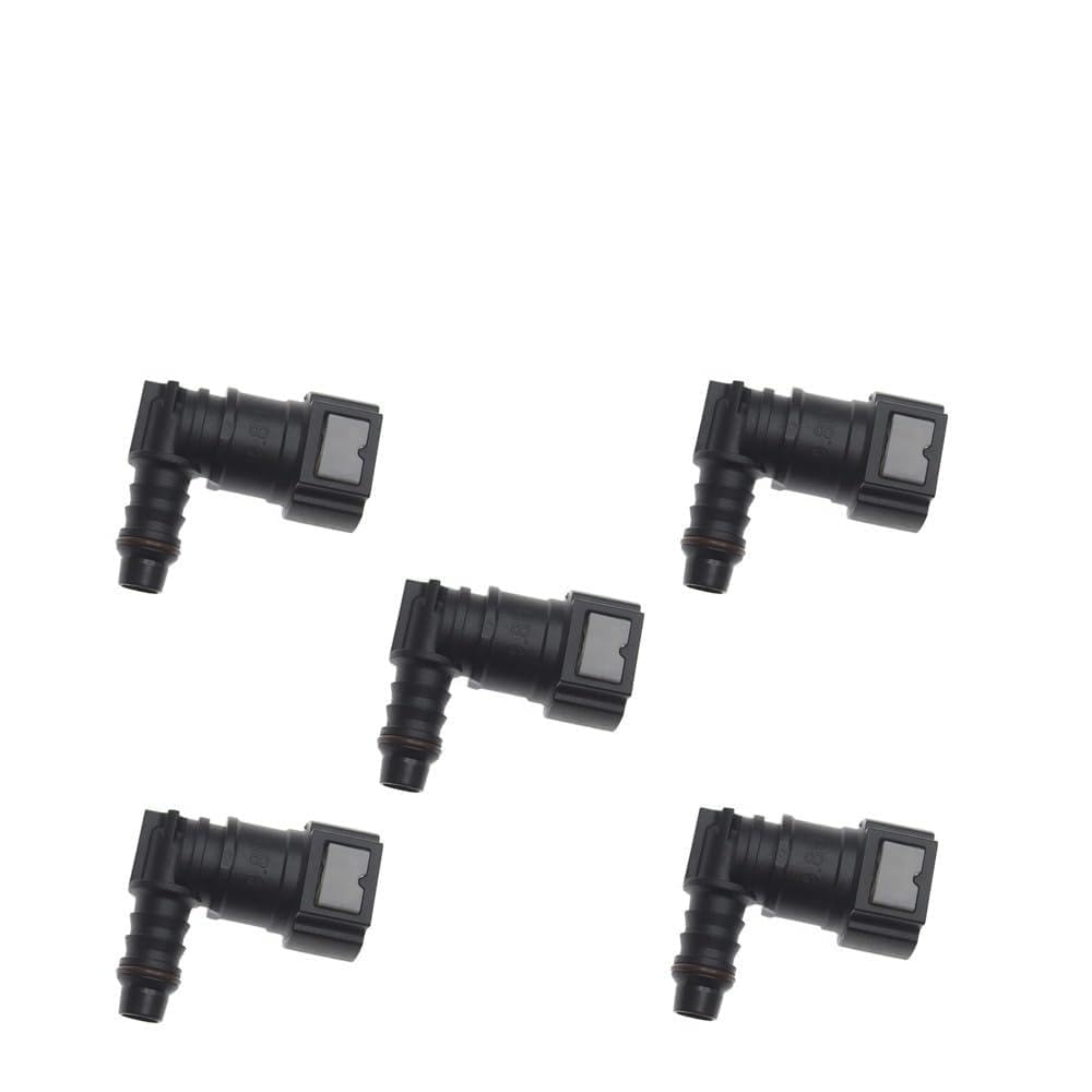 Bcdskzavu 5Pcs Fit For 2/5/8/10X 9.89 Id8 Auto Car Line Hose Coupler Quick Release Connector Line Rubber Hose Coupler Carburetor Part(5Pcs)