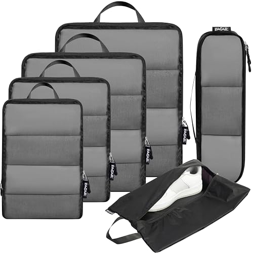 Image of BAGAIL 6 Set Ultralight Compression Packing Cubes Packing Organizer for Travel Accessories Luggage Suitcase Backpack