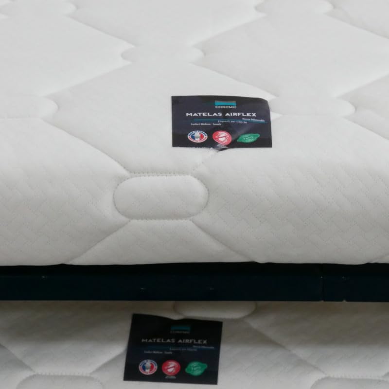Coreme Pack Sommier Gigogne + Matelas 38kg - 14 cm - 200 x 90 - Lit Gigogne 2 Couchages Modulable, Confort Medium/Ferme, Gain de Place, Usage Quotidien