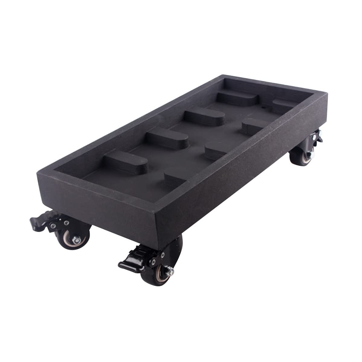 TXTC Soporte Cuadrado En Maceta Caddies De Paletas para Macetas,Bandeja Rodante para Macetas con Ruedas Carretilla Móvil para Plantas para Interiores Y Exteriores (Color : Black, Size : 32x12cm)