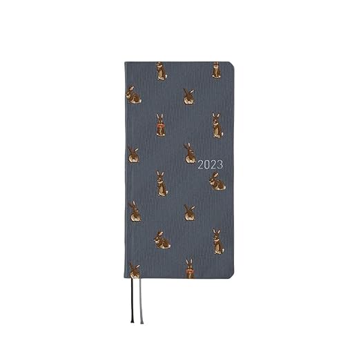 Hobonichi Techo Weeks [Japanese/Wallet-Size/April 2023 Start] Bow & Tie: Bunnies