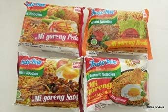 4 Types of Indo Mie Instant Fried Noodle Mi Goreng 80g (4 packs)