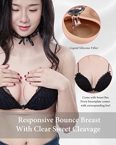 Pettorale Finto Realistico In Silicone - Seno Artificiale Per Crossdressing E Transgender Con Collo Alto 772489