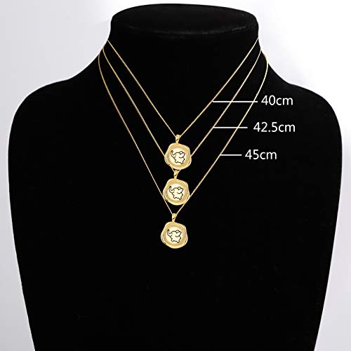 Aienid Initial Necklace For Women Sterling Silver Charm Chain Elephant Pendant Necklace #TOP3