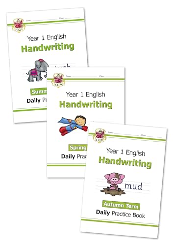 Year 1 Handwriting Daily Practice 3 Book Bundle for KS1 Ages 5-6 : Autumn, Spring & Summer Term