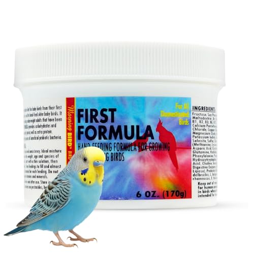 Morning Bird First Formula 6 Oz – Complete Baby Bird Food for Growth & Recovery – High Protein, Probiotics & Vitamins – Hand-Feeding Powder for Hatchlings & Small Birds
