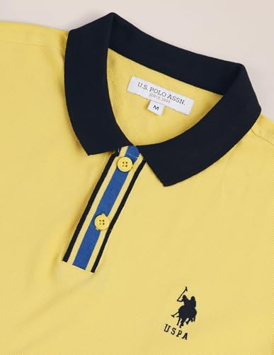 Image of U.S. Polo ASSN. Solid Slim Fit Polo T Shirts for Men - 100% Cotton, Half Sleeve Mens Tshirt