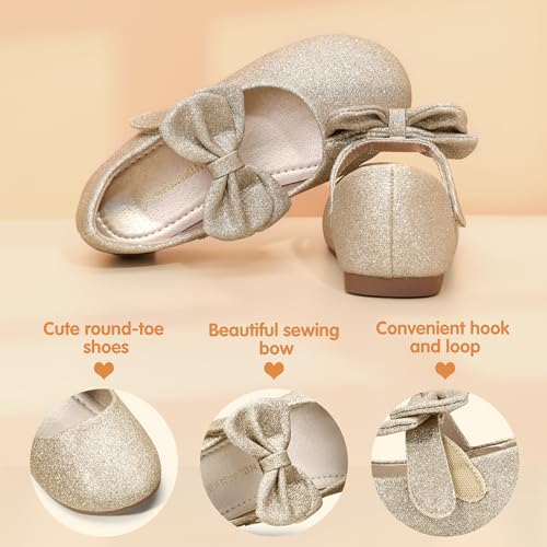 Image of PANDANINJIA Toddler Dress Shoes Flower Girls Ballet Flats