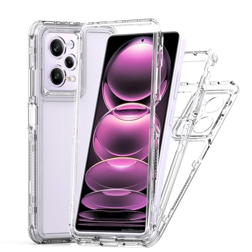 �Ή��@�� for Xiaomi Poco X5 Pro 5G �P�[�X�J�o�[,�Ή��@�� for Xiaomi Redmi Note 12 Pro 5G 22101316G 23013RK75C �g�ѓd�b�P�[�X 3 �� 1 �����h�~�ƏՌ��z���ی� Clear