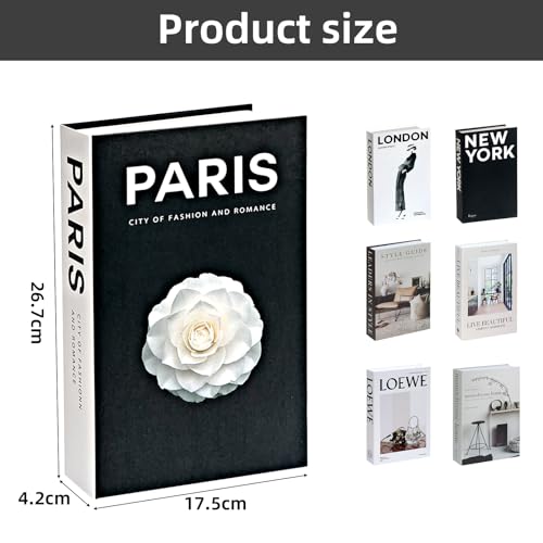 7 Stück Dekorative Bücher für Heimdekor, Faltbare Gefälschte Bücher, Display Bücher für Couchtisch/Regale, Dekobücher für Büro, Dekor für Home Sweet Stacked Books, Keine Seiten