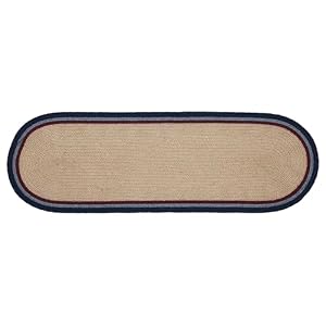 VHC Brands Braided Cotton Table Runner 12x36, Cotton Dining Room, Kitchen Table Runner, Jute Style, Farmhouse, Stenciled, My Country Collection, Rectangle 12x36, Stars, Navy VHC Brands Braided Cotton Table Runner 12×36 Cotton Dining Room Kitchen Table Runner Jute Style Farmhouse Stenciled My Country Collection Rectangle 12×36 Stars Navy