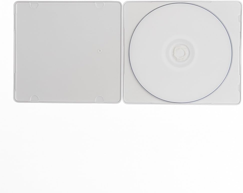 Generic CD DVD Case, 5.2mm Slim Single Clear PP Plastic, Lightweight & Durable Storage (100)