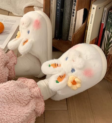 Epsion Women's Fuzzy Cartoon Cotton Slippers Cute Animal Fluffy Winter Plush House Shoes4