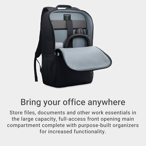 Dell EcoLoop Essential Mochila 14-16 – CP3724 – Ligera, dos bolsillos laterales de malla, organizador de accesorios integrado, funda especialmente acolchada, color negro, Negro, Unisex Adult - imagen 4