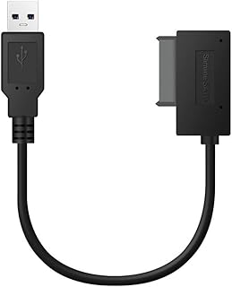 1pcs 35cm USB Adapter PC 6P+7P CD DVD ROM SATA to USB 2.0 Converter Slimline Sata 13 Pin Adapter Drive Cable Suitable for PC Laptop Notebook