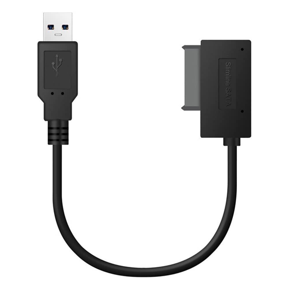 1pcs 35cm USB Adapter PC 6P+7P CD DVD ROM SATA to USB 2.0 Converter Slimline Sata 13 Pin Adapter Drive Cable Suitable for PC Laptop Notebook