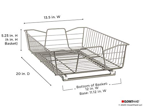 ClosetMaid 3087 14-Inch Wide Cabinet Organizer, Nickel