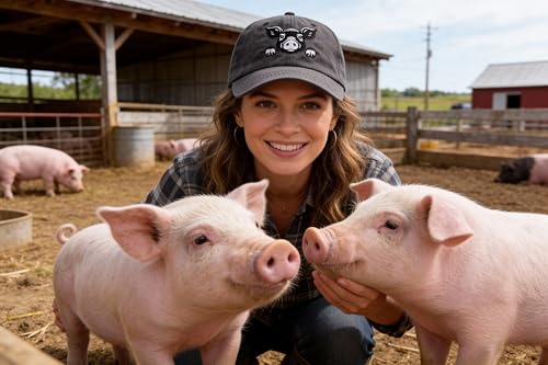 Image of Farm Animal Baseball Cap for Men Women, Goat Donkey Horse Pig Hat | Farm Life Inspiration, Classic Baseball Cap Design, Breathable Cotton Fabric, Secure Adjustable Buckle