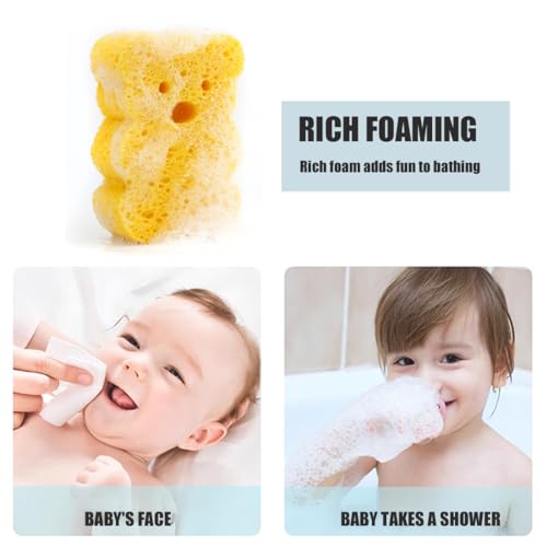 4pcs Badeschwamm Kinder,Baby Wasch Schwamm,Badeschwamm Duschschwamm Kinder,Schwamm Wasch Pads für Babys und Kinder,Badeschwamm,Konjac Badeschwamm für Baby,Cartoon-Form – Bild 5