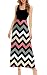 HanDanGe Women's Summer Chevron Striped Print Dress Tank Long Maxi Dresses For Women Black-B-L