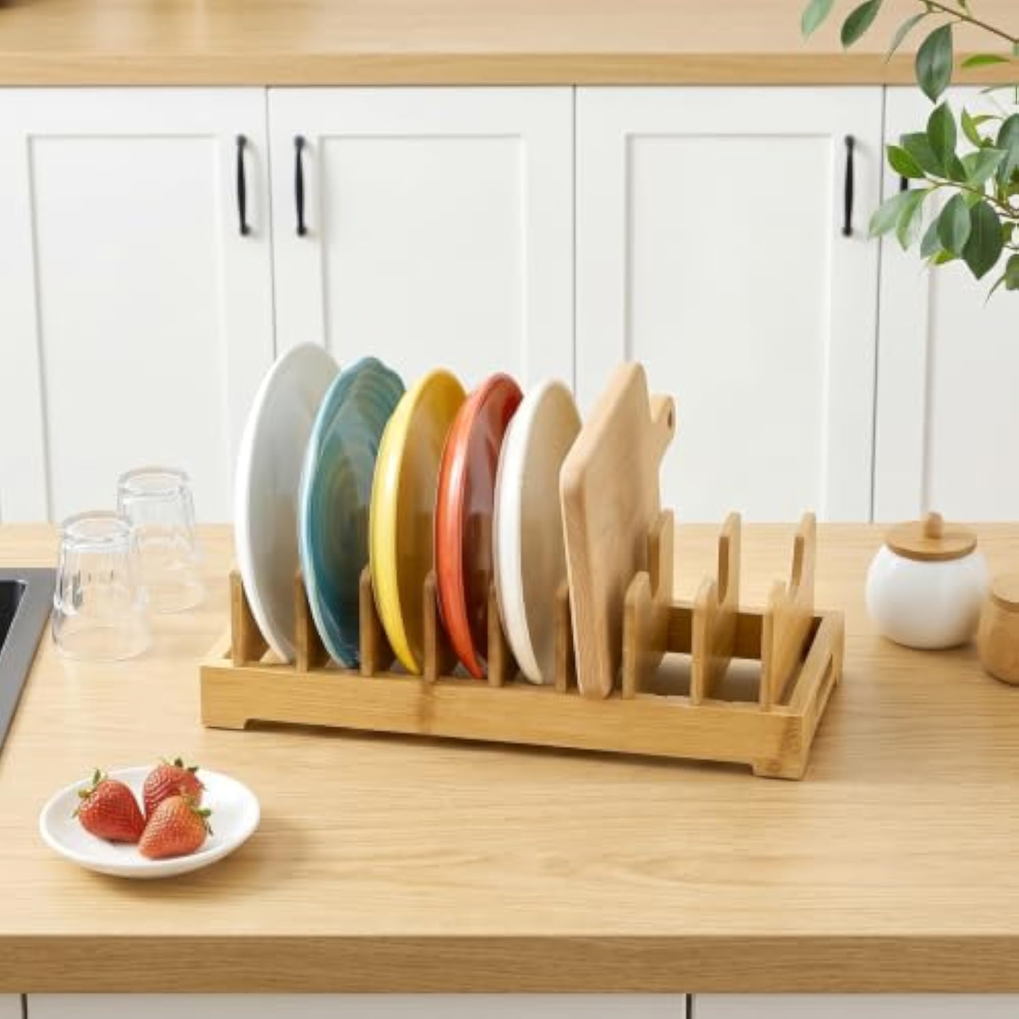 Bamboo Pots and Pans Organizer under Cabinet
