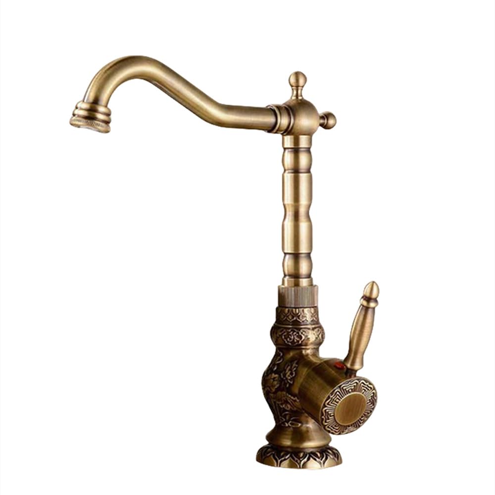 Robinet mélangeur chaud et froid rotatif pour vasque vintage