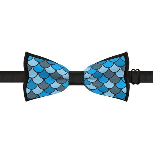 GoasNei Rainbow Mermaid Scale Bow Tie for Men Adjustable Necktie Funny Tie Neck Ties for Weddings Party
