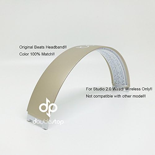 doublestop Champagne (Matte Gold) Color Replacement Headband top parts for Monster Beats by Dre Studio 2.0 Studio 2 Wireless Wired repair part