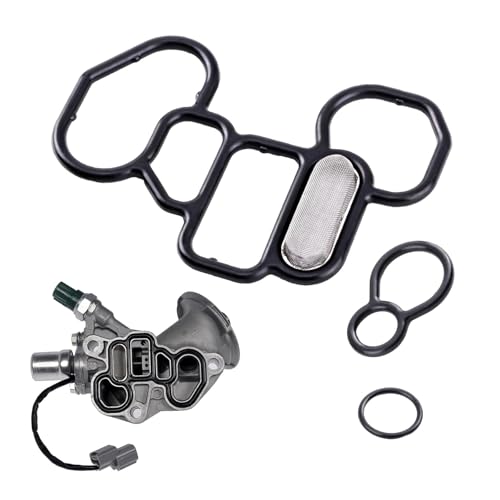 MOXRUQ 3 PCS Head Gasket Oil Filter Adapter Gasket Kit 15825-P8A-A01 36172-P8A-A01 91319-PR3-000 Oil Filter Housing Gasket Compatible with Hon-da Accord Odyssey Pilot A-cura CL MDX RDX RL (Black)