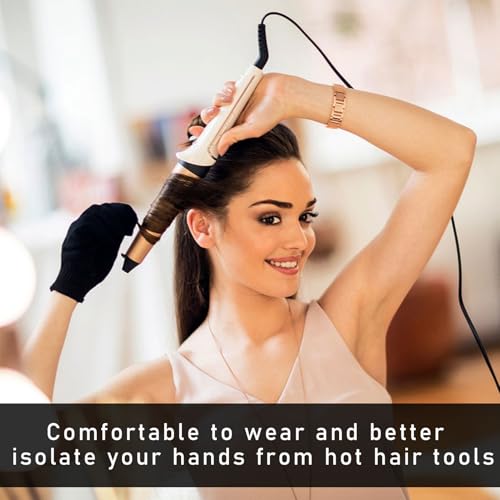 1-teiliger Professionelle Hitzebeständige Handschuhe,professioneller hitzebeständiger Handschuh für das Haarstyling,Hitzeschutz Handschuh,Hitzehandschuh für Haarstyling Lockenstäbe Usw Anti Dauerwell