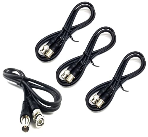 CTXSumTec 4 in Pack 1.6ft/20 BNC Male to Female CCTV Surveillance Extension Coaxial Cable with 5x BNC Male to Male Connectors - Image 2