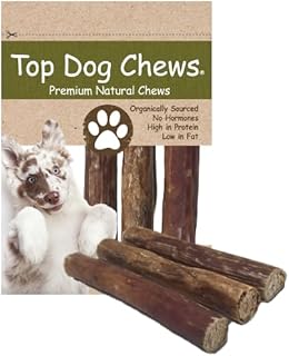 Top Dog Chews Beef Pizzle Stuffed Esophagus 3 Pack (3 Count 5"-6")