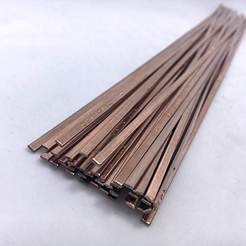 BCuP-2 Copper Brazing Rods, 3.2x1x400mm 50pcs for Copper Based Gas Braze Welding Repairing
