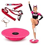 Cheer Flyer Stunt Trainer Balance Board & Leg Stretching Strap 2 Pc Set