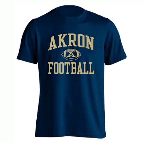 Sport Your Gear University of Akron Zips Football Game Day Traditions Short Sleeve T-Shirt Navy Large– Officially Licensed Collegiate Fan Tee – Akron Apparel