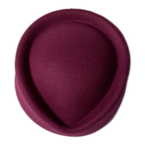 YING LAN Wool Cap Stewardess Pillbox Hat Teardrop Fascinator Base Sweet Design