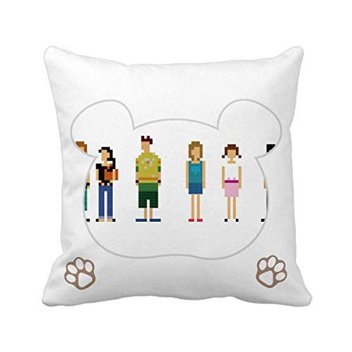 Housse de coussin Pixel Bear pour protéger et décorer votre siège