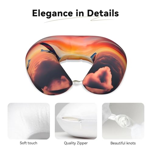 Almohada de viaje de espuma viscoelástica negra miniatura 4