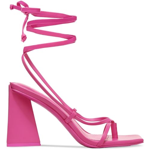 Bar III Womens Auroraap Faux Leather Cone Heel Pumps Pink 9 Medium (B,M)3