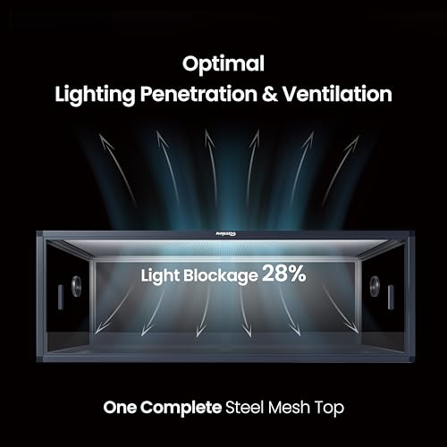 Image of Phailozoo Lightweight 85 Gallon Reptile Enclosure for Snake, Bearded Dragon | Optimal Ventilation & Light Penetration by Rust Proof Mesh Top, Easy Assembly within 6 Steps with Clear Instruction