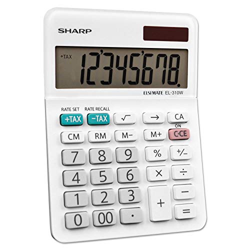 Sharp EL-310WB Calculator, White 3.125, 3.38 x 4.75 x 1.0 inches - Image 3