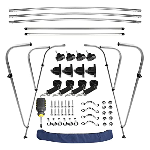 Bimini Tops for Boats Boat Canopy Navy Blue 3 Bow 6'L x 46" H x 54"-60" W by Leader Accessories - Image 3