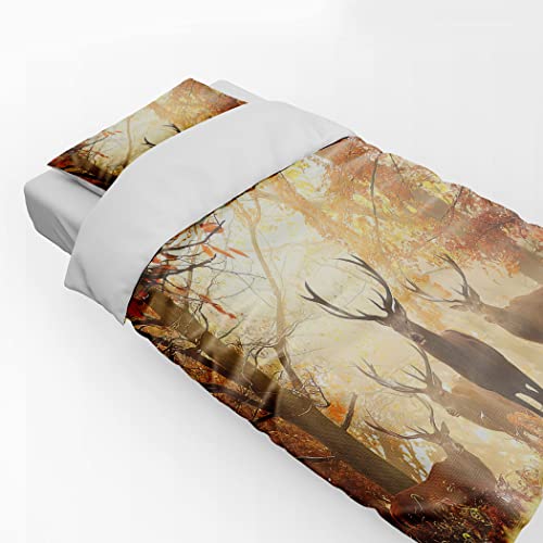 Parure de lit 135 x 200 cm finition premium microfibre cerf d'érable - 3