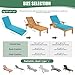 Summsun Chaise Lounge Cushions Outdoor Set of 2 - Waterproof and Fade Resistant Sun Lounger Replacement Cushions - Patio Lounger Pads with Removable Cover for Pool, Deck, Lawn, 72 x 21 x 3 Inch, Teal